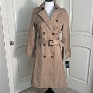 Lauren Ralph Lauren Beige Double-Breasted Trench Coat